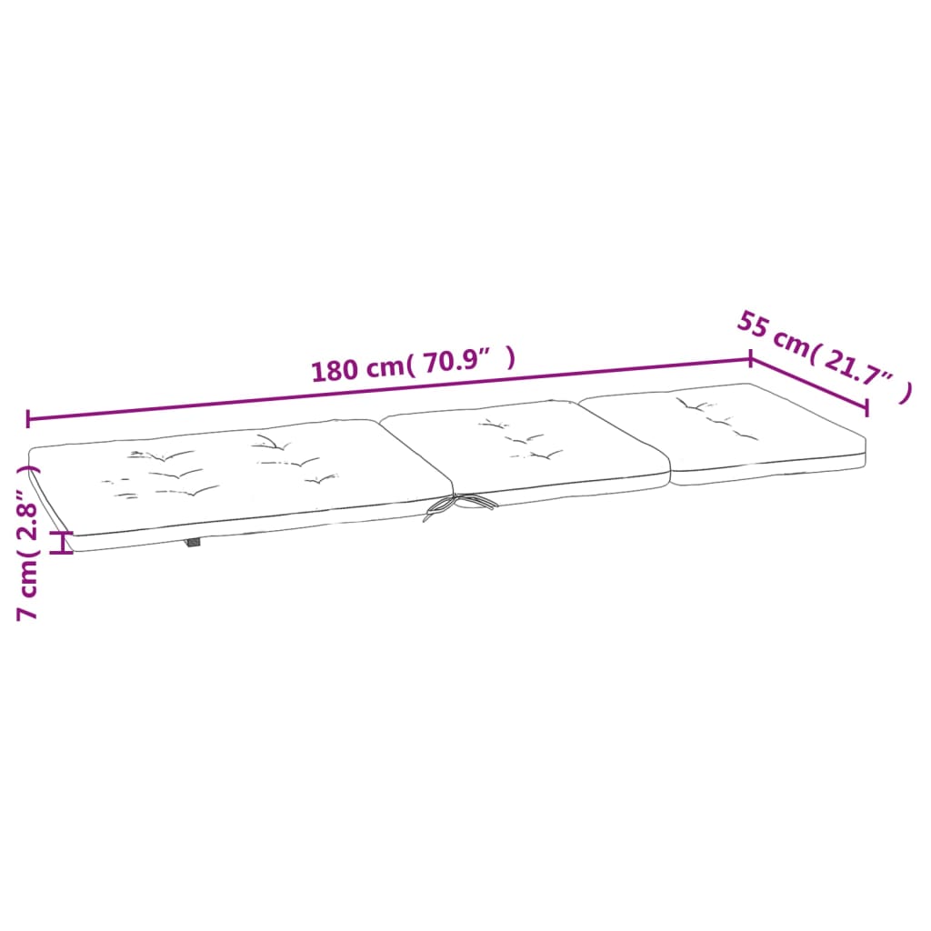 Liegestuhl-Auflagen 2 Stk. Creme Oxford-Gewebe
