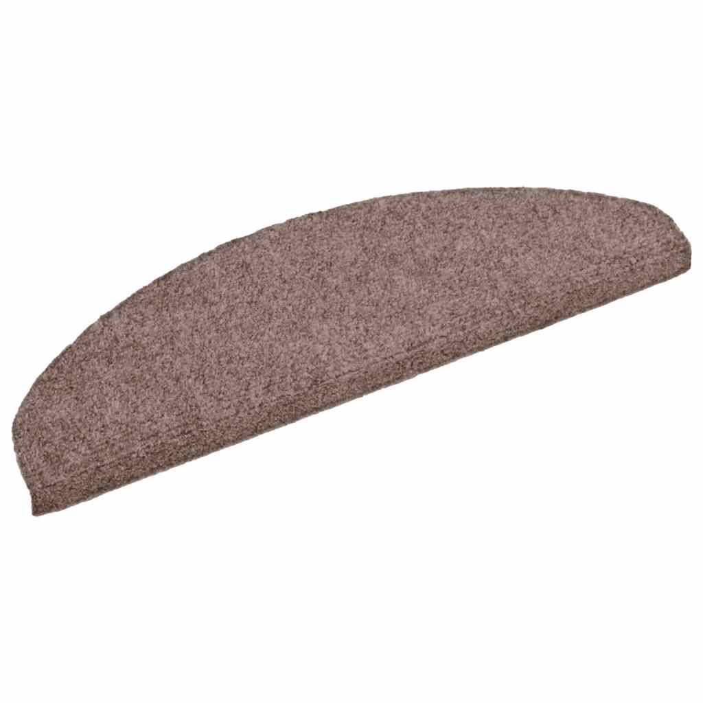 Stufenmatten Selbstklebend 15 Stk. 56x17x3 cm Hellbraun Halbrund