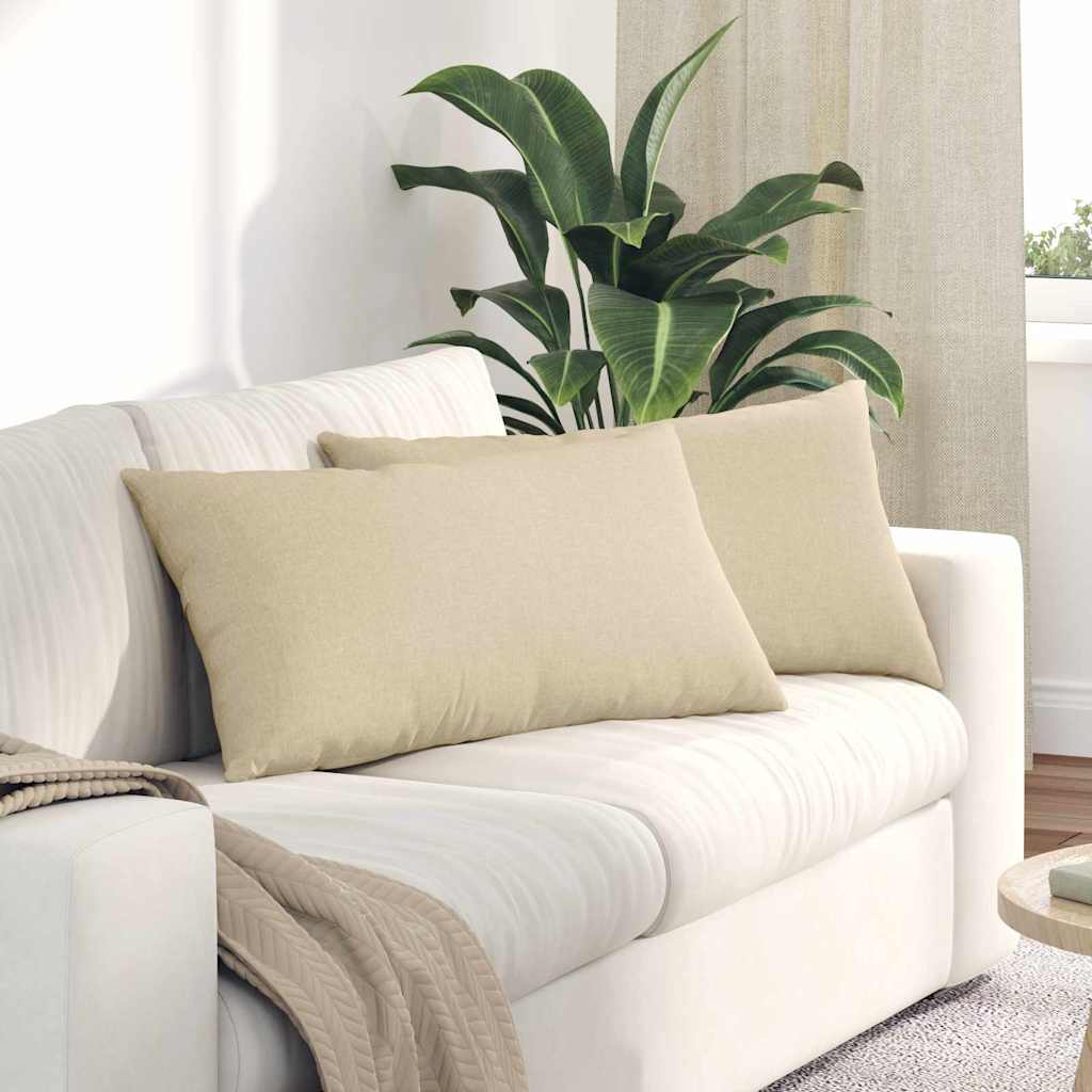 Sofakissen 2 pcs Hellgrau 50 x 30 cm Stoff