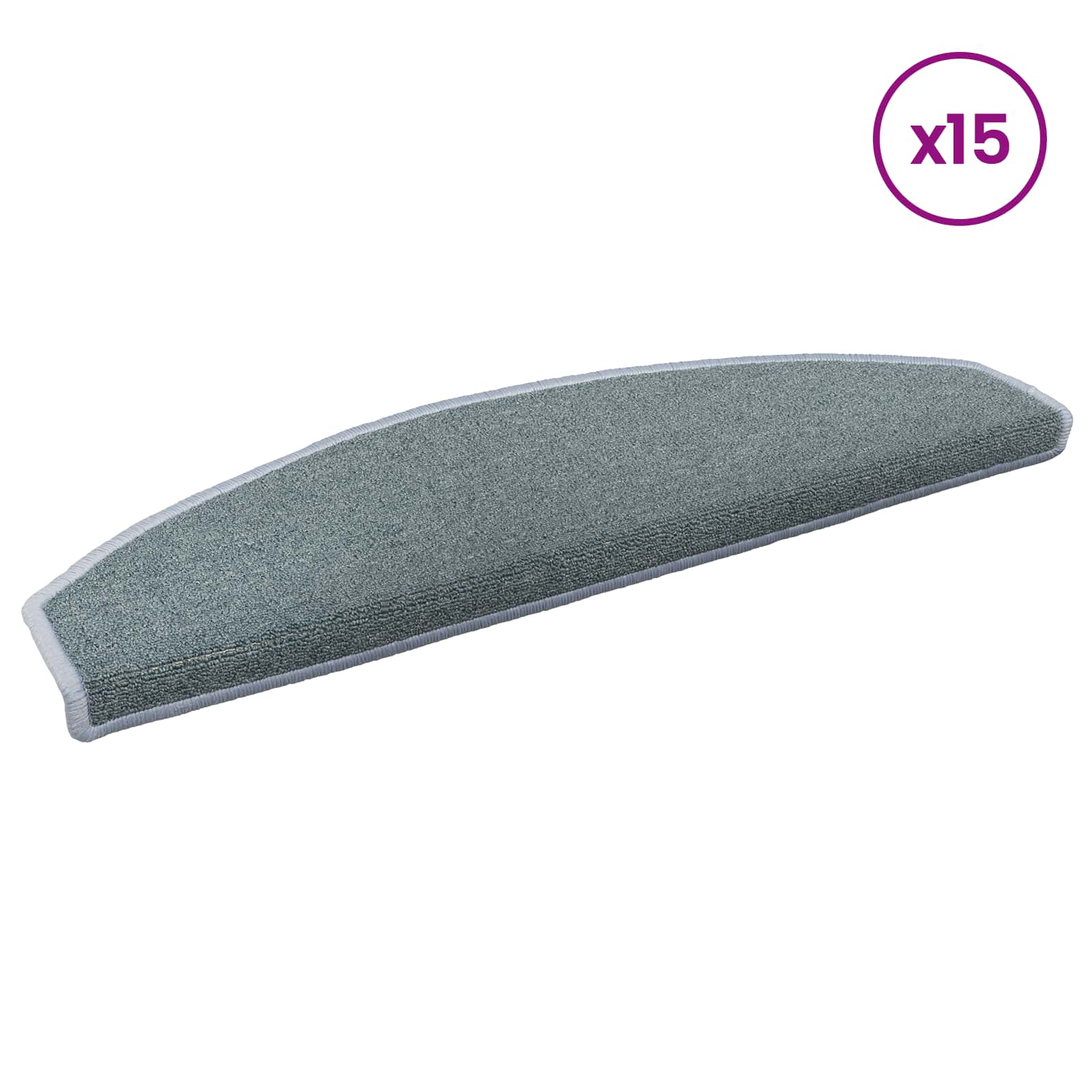 Stufenmatten 15 Stk. 56x17x3 cm Anthrazit Halbrund