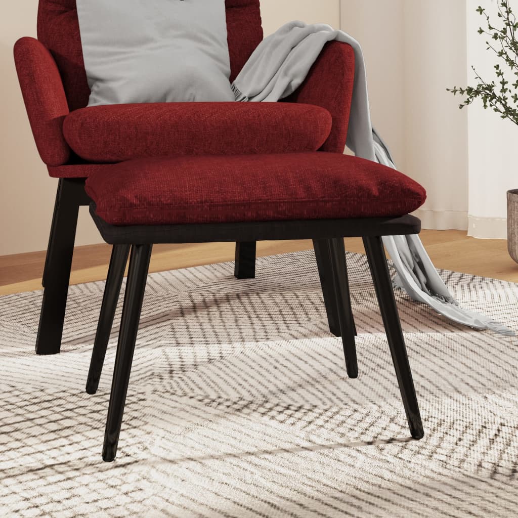 Fußhocker Hellgrau 45x29,5x35 cm Stoff und Kunstleder