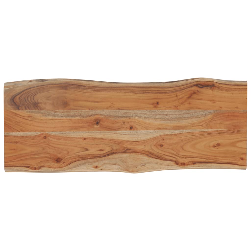 Tischplatte 40x40x2,5 cm Rechteckig Massivholz Akazie Baumkante