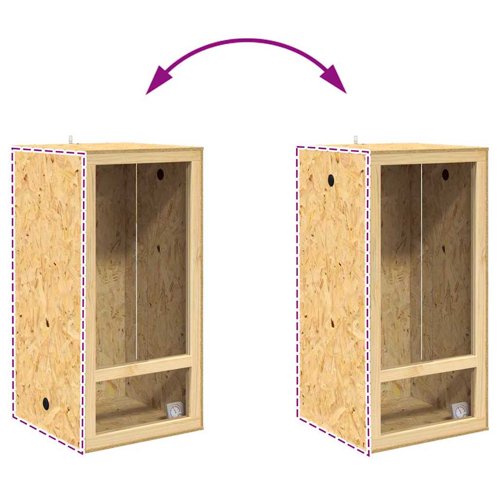 Terrarium Braun 50 x 50 x 100 cm OSB