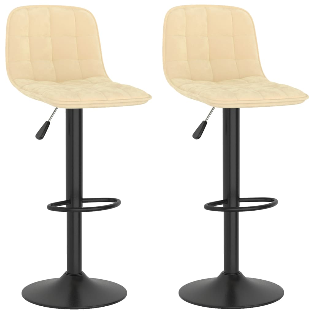 Barhocker 2 Stk. Hellgrün Samt