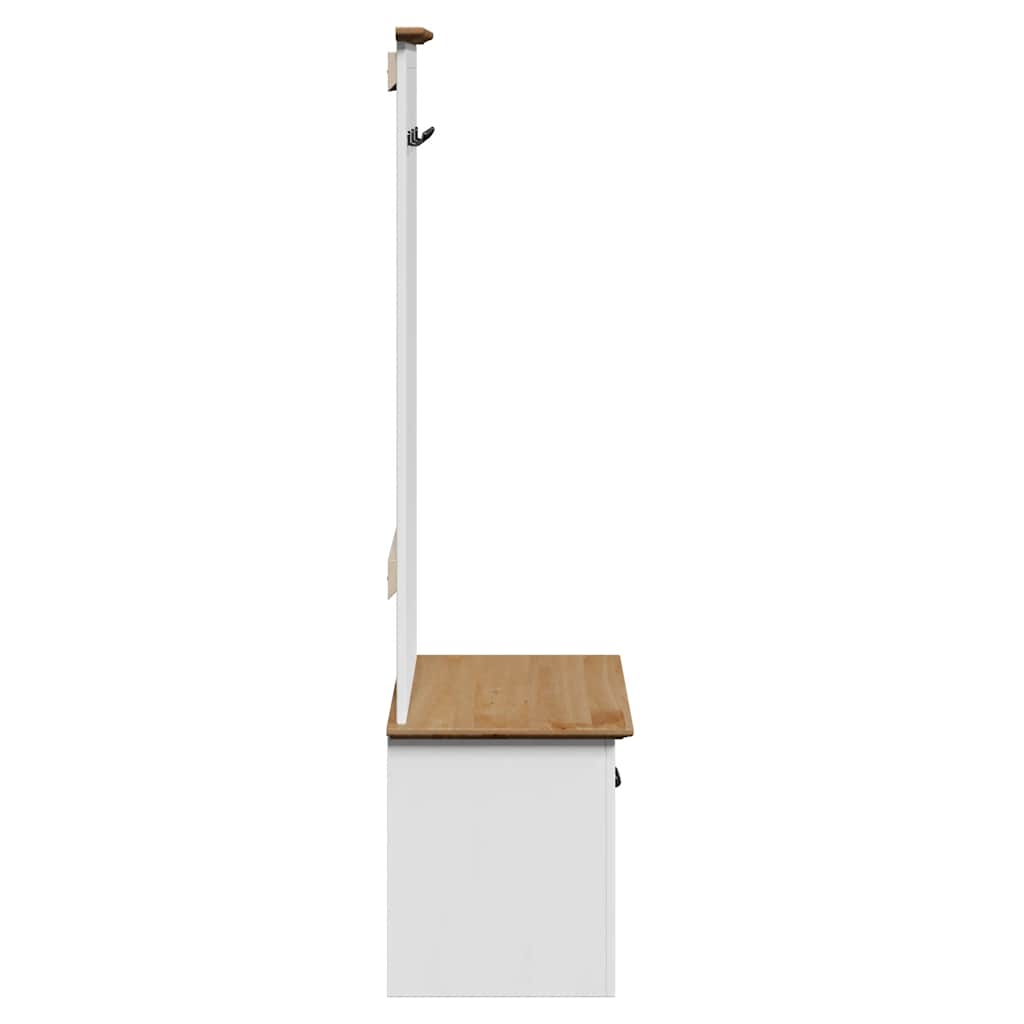 Flurschrank mit Haken BODO Weiß 50x40x157 cm