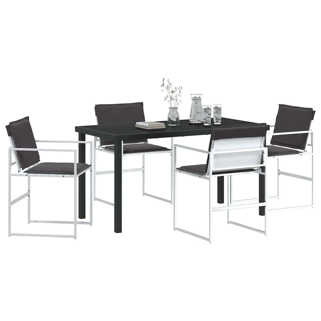 Garten Essgruppe 5 pcs Schwarz 140 x 70 x 73 cm
