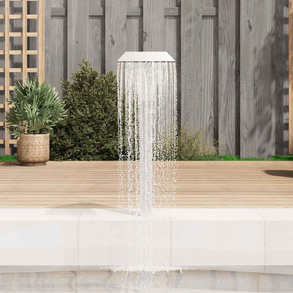 Pool-Wasserfall Edelstahl 63,5 x 29 x 51 cm Silber