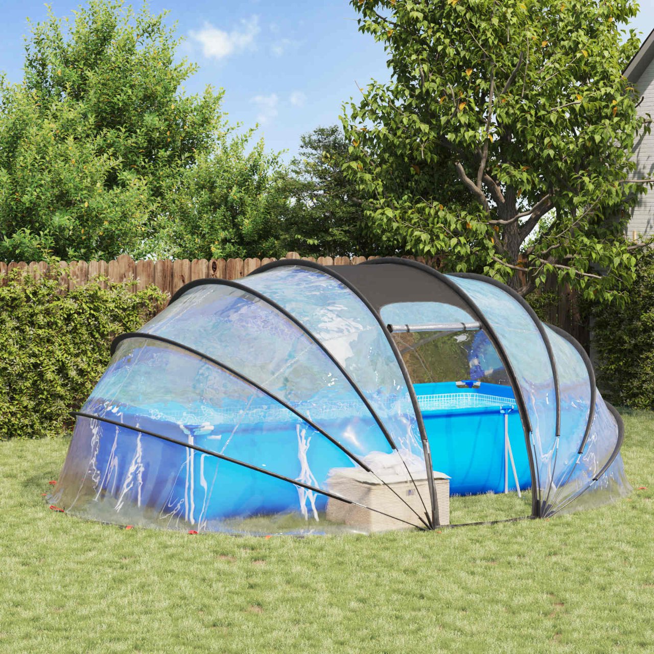 Poolzelt Kuppel 538 x 440 x 204 cm Azure Blau