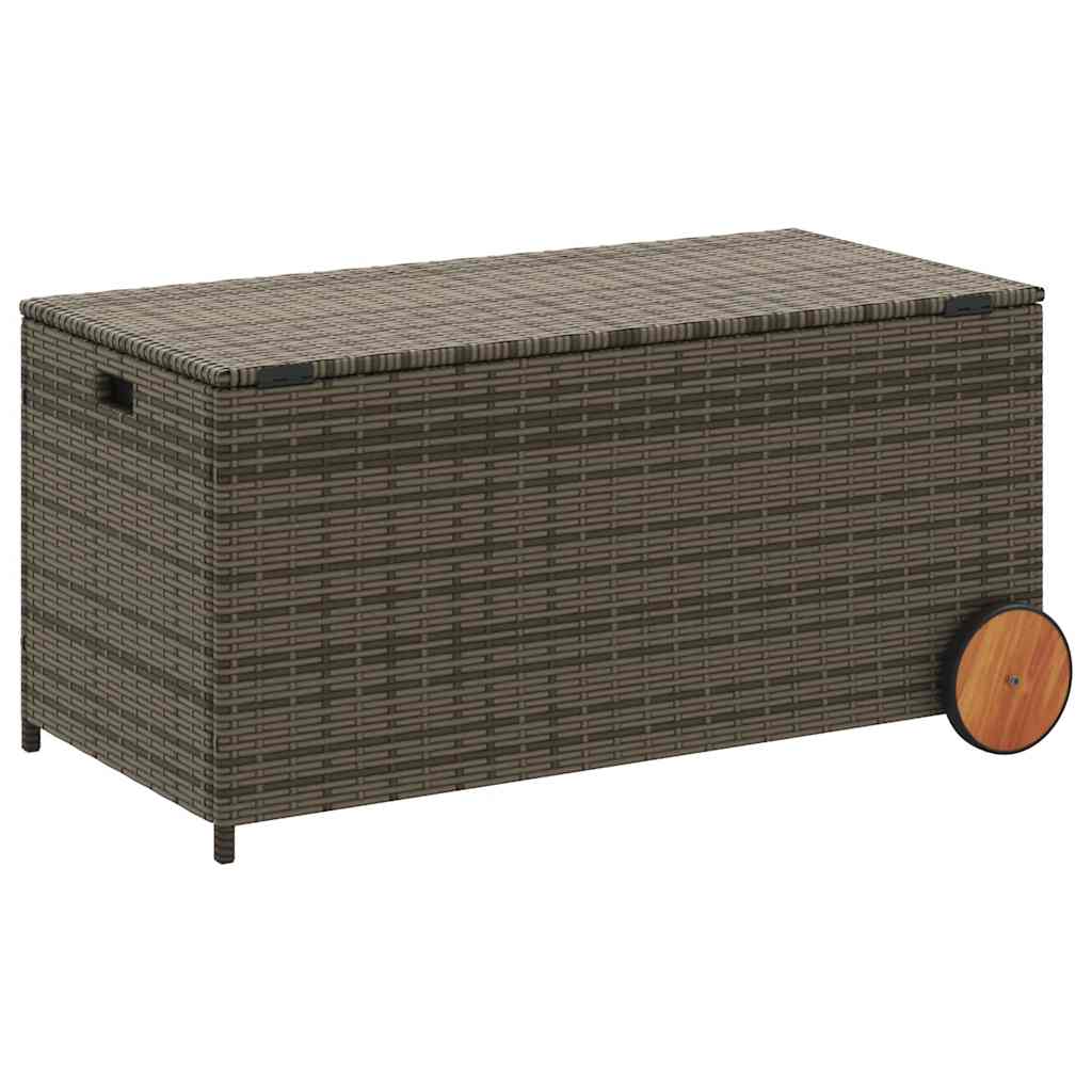 Gartentruhe Schwarz 283L Poly Rattan