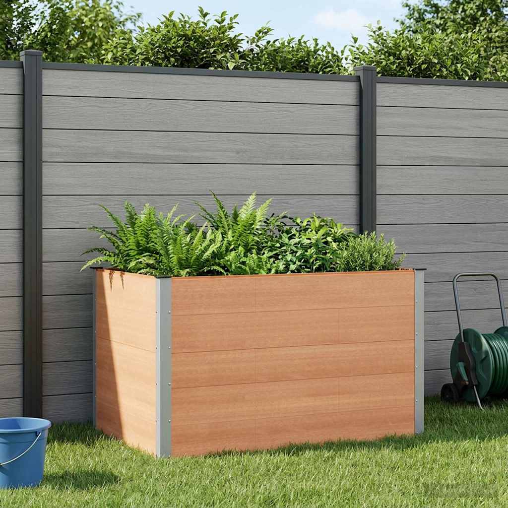 Garten-Hochbeet 200x50x54 cm WPC Grau