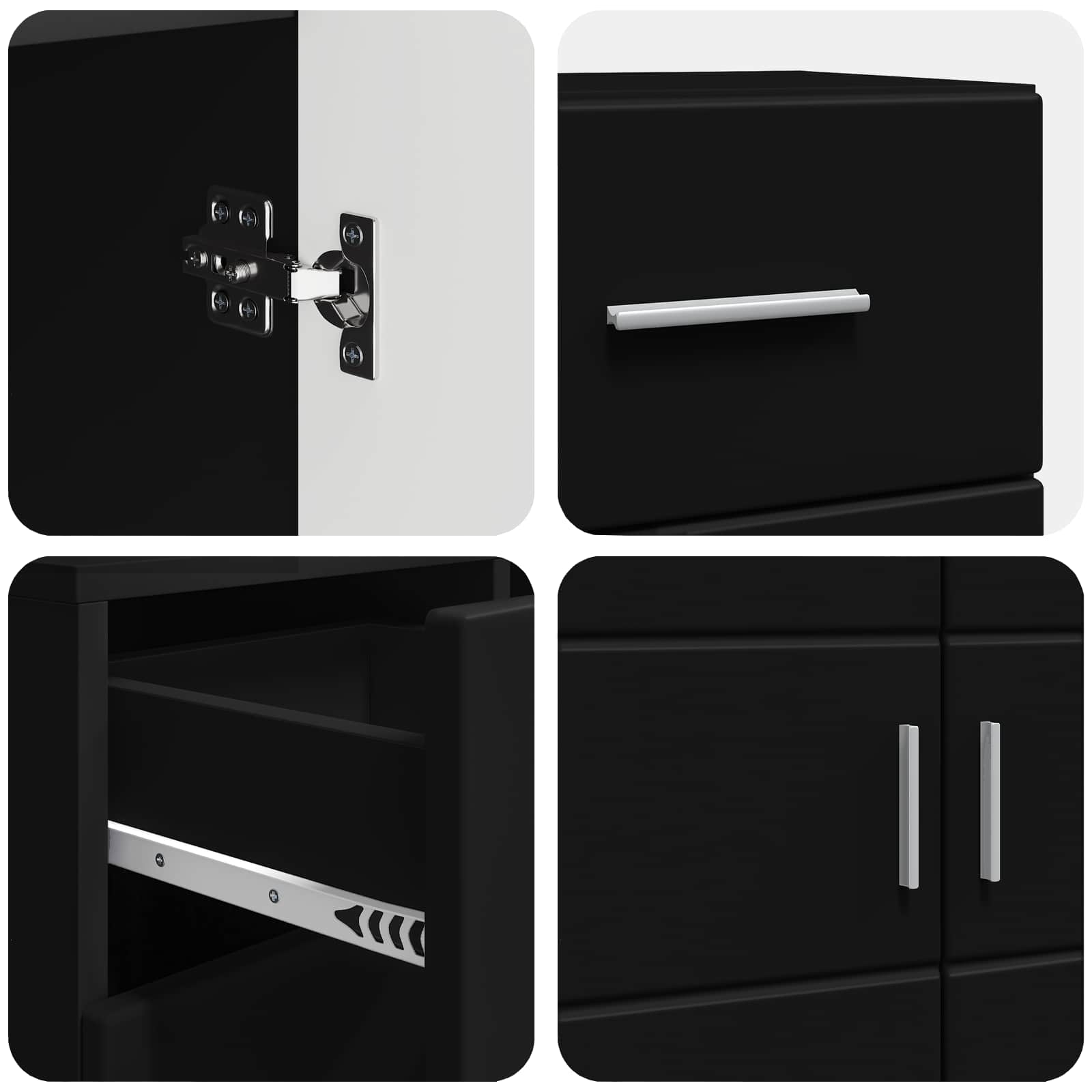 Highboard mit Regal FLORIN Weiß 60 x 35 x 182 cm Holzwerkstoff