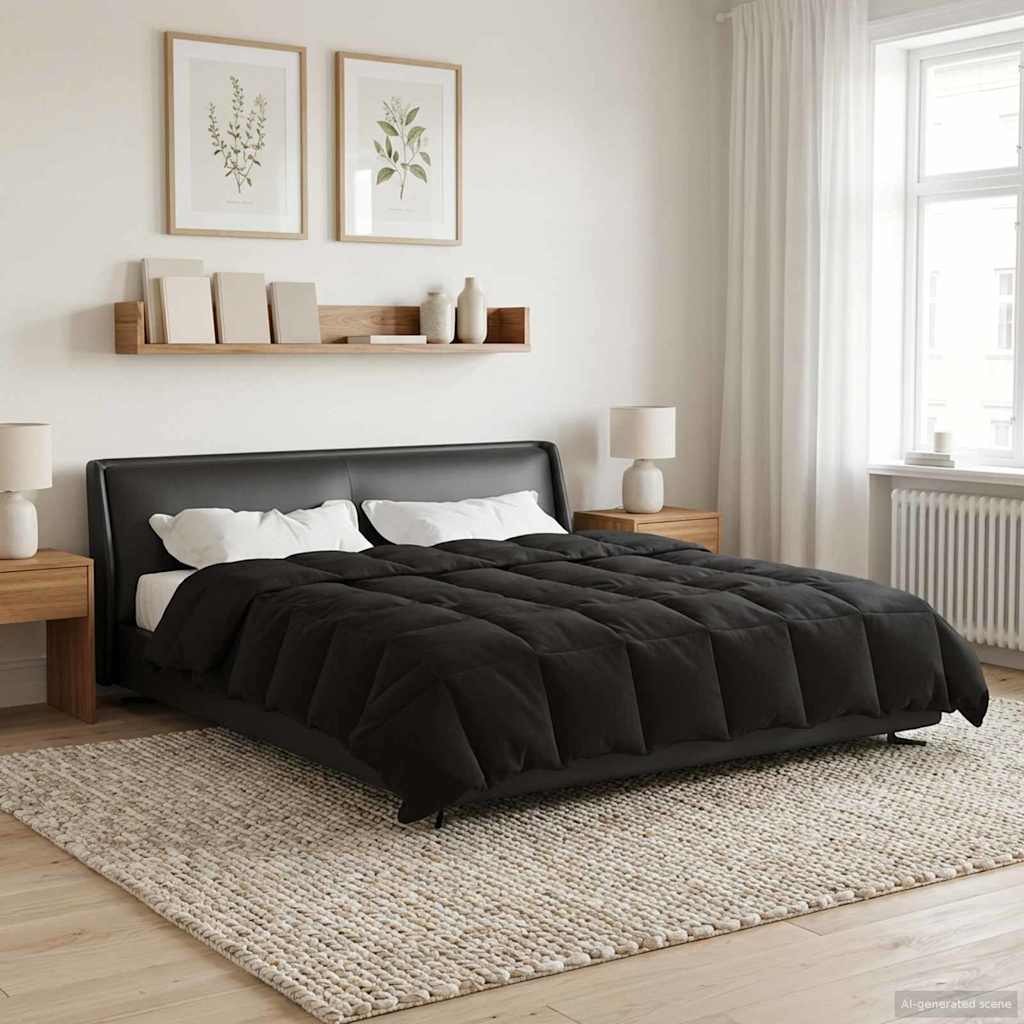Ganzjahresbettdecke Anthrazit 135 x 200 cm Mikrofaser