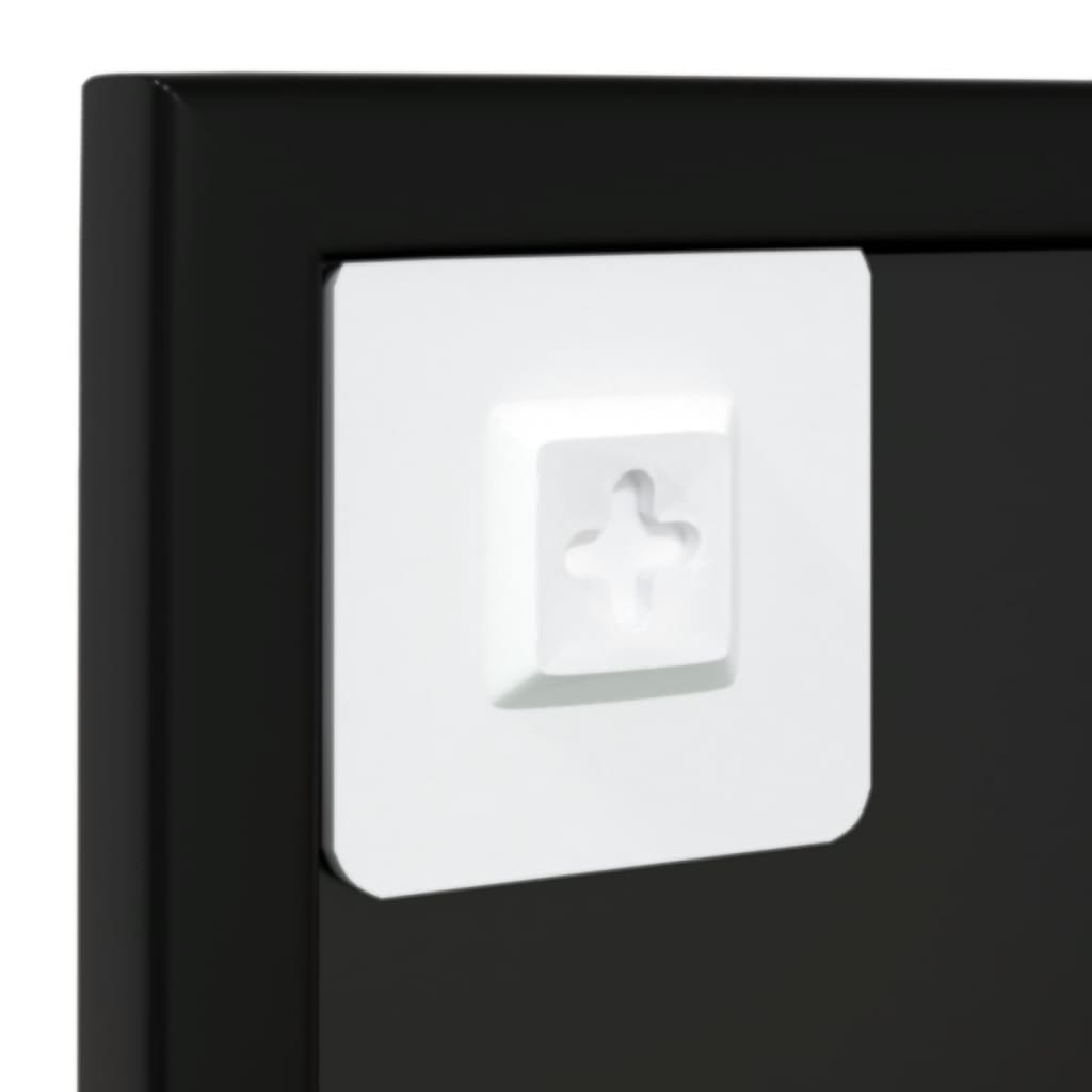 Wandspiegel Schwarz 60x40 cm Metall