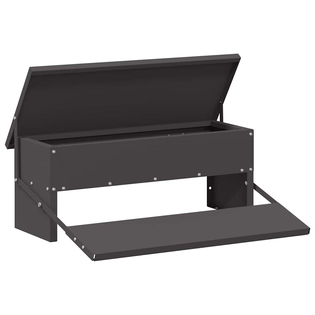 Hühnertretfeeder Schwarz 48,5 x 39,5 x 19 cm