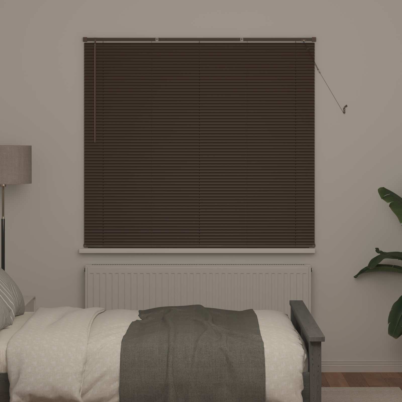 Jalousie Silber Grau 150 x 40 cm 25 mm PVC