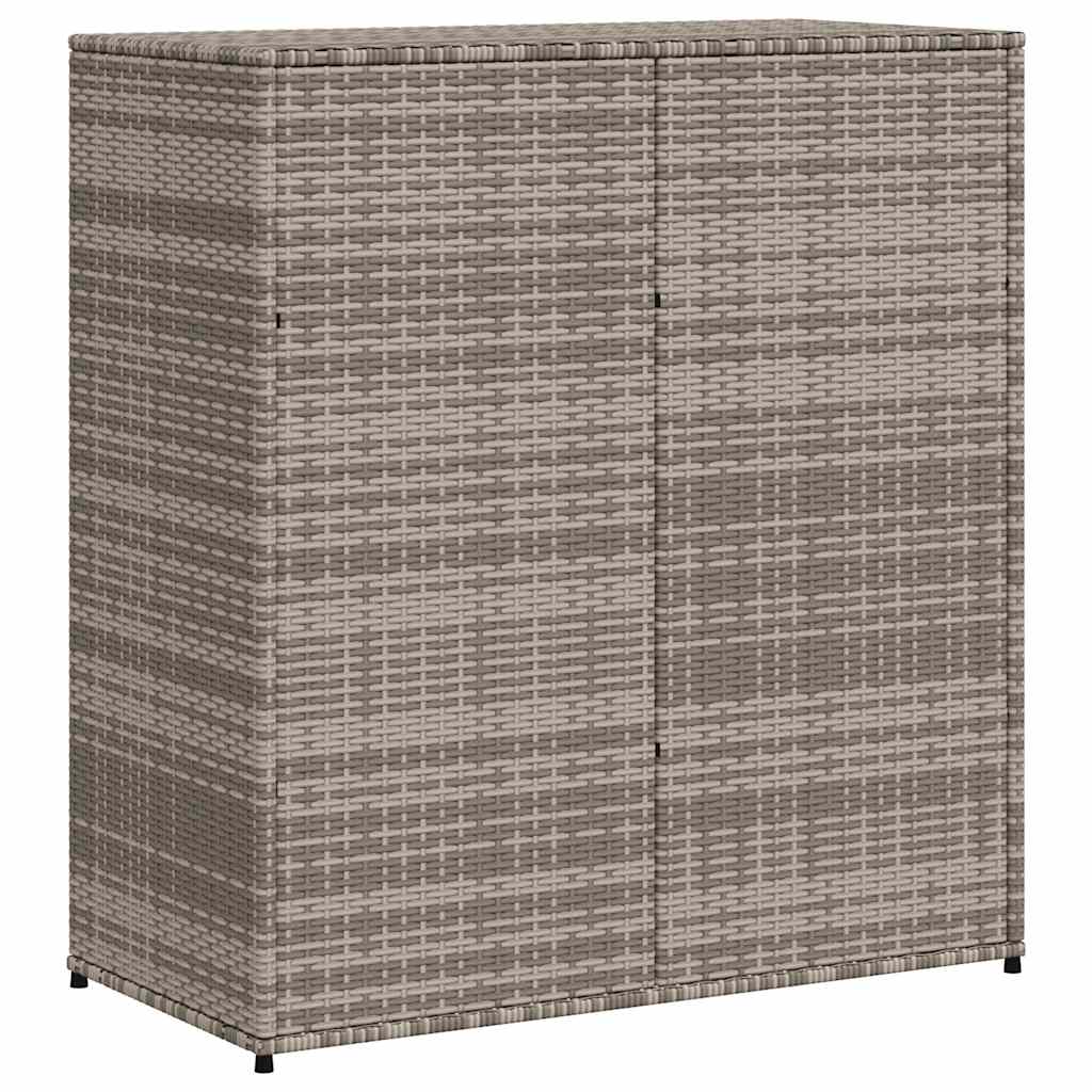Gartenschrank Schwarz 55x55x111 cm Poly Rattan