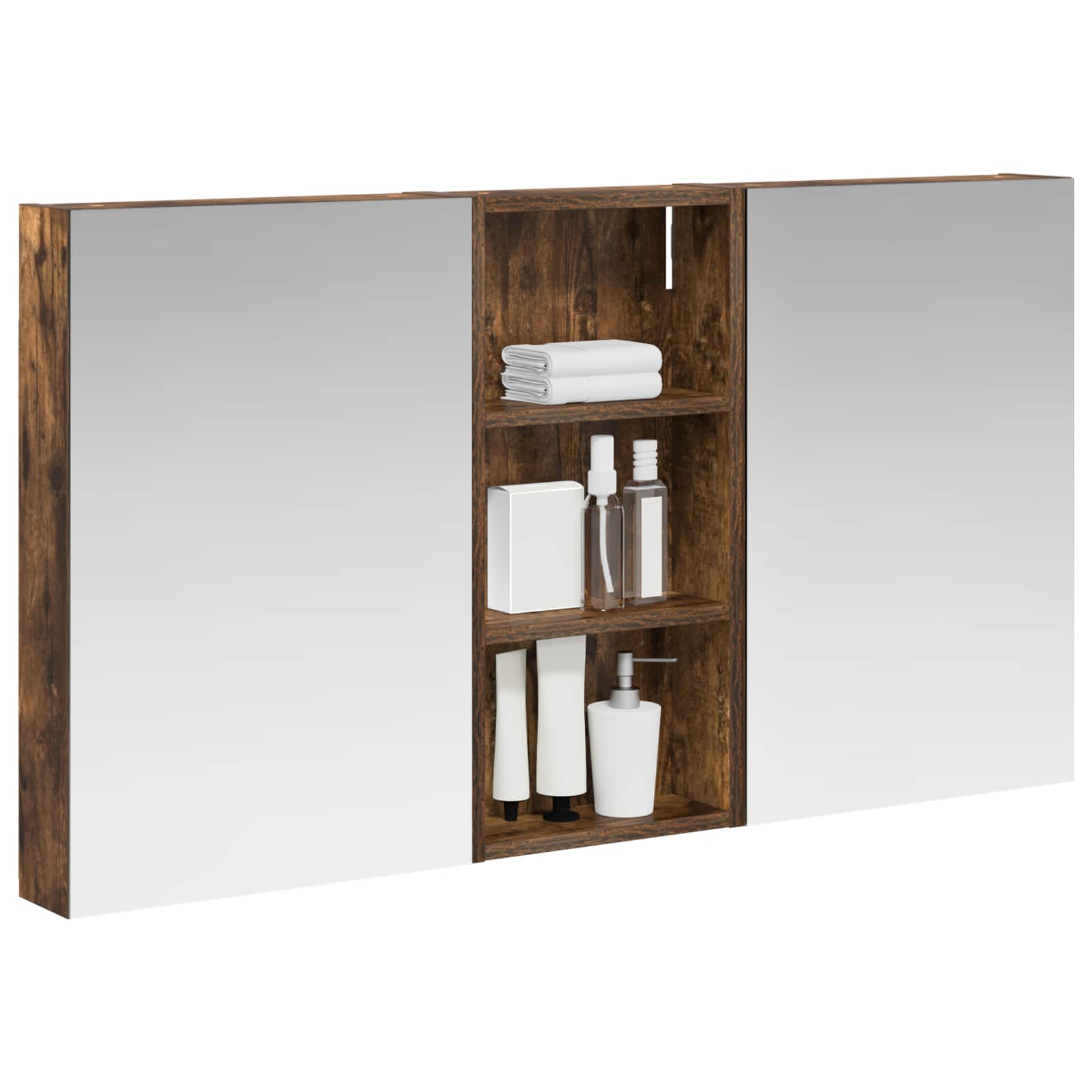 Badezimmerschrank-Set 3 pcs 80 x 10,5 x 50 cm Holzwerkstoff