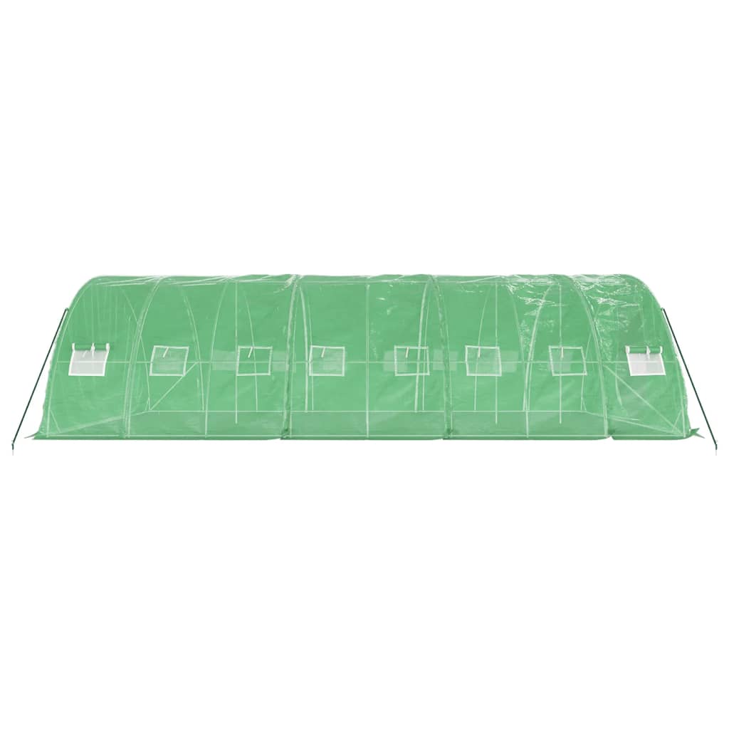 Gewächshaus mit Stahlrahmen Weiß 40 m² 8x5x2,3 m