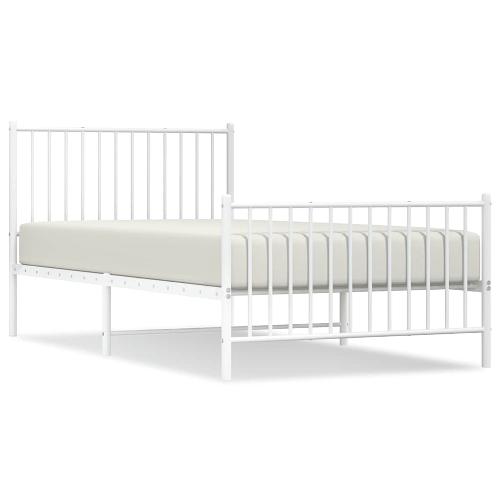 Bettgestell Metall Schwarz 75x190 cm