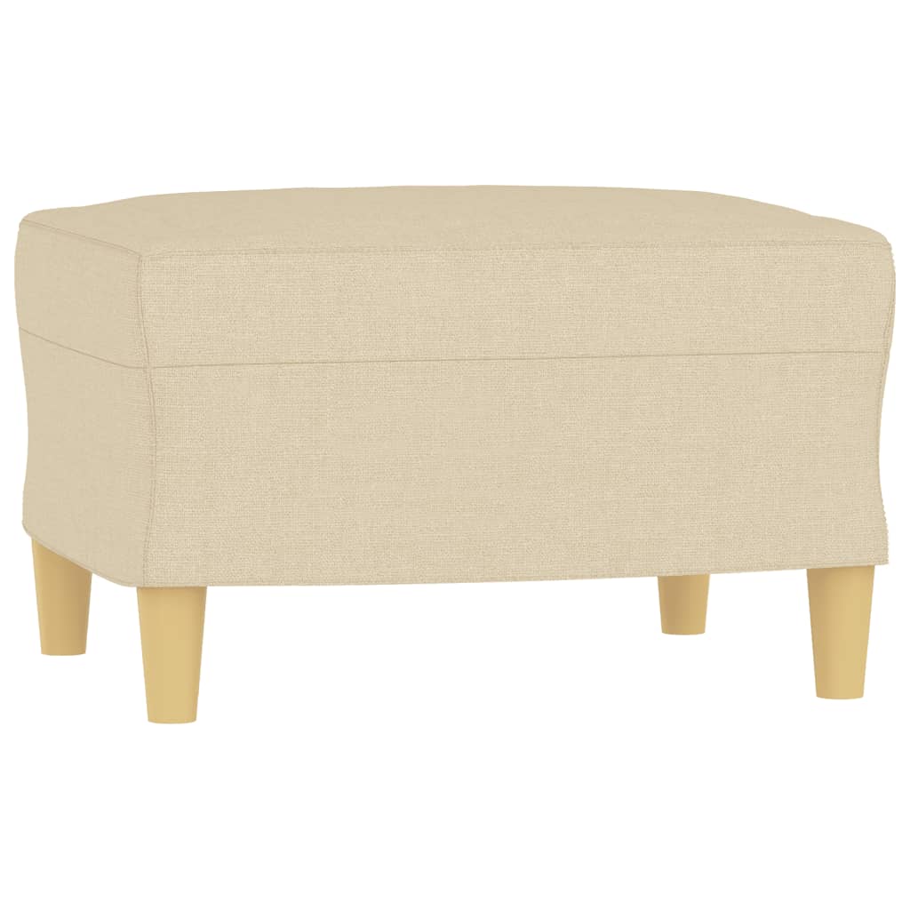 3-Sitzer-Sofa mit Hocker Taupe 180 cm Stoff