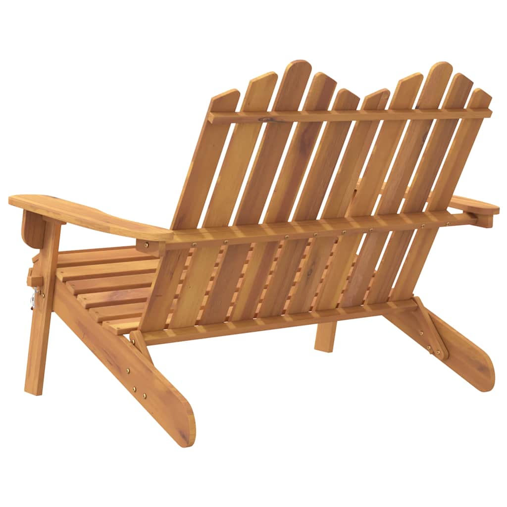 Adirondack-Gartenbank mit Kissen 126 cm Massivholz Akazie