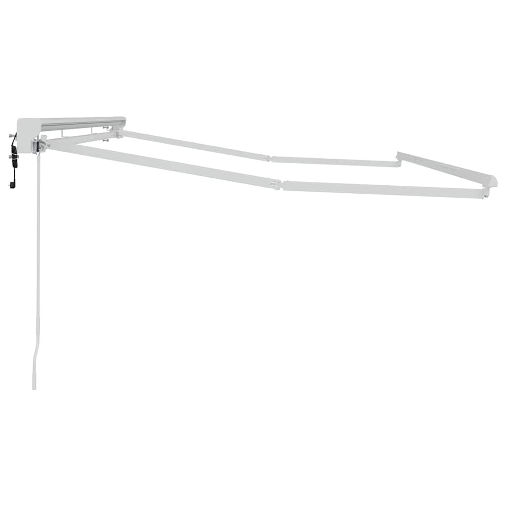 Markisenrahmen Verstellbar Weiß 2,5 x 2 m Stahl