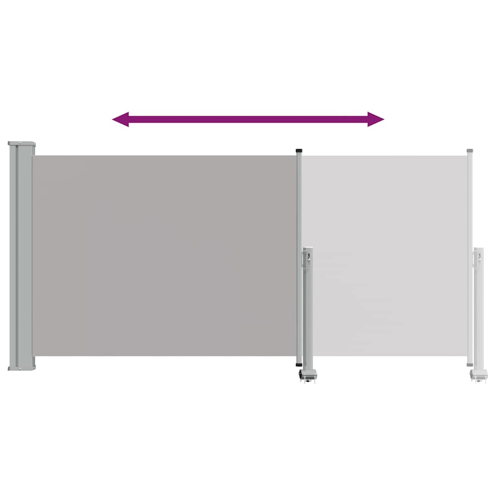 Seitenmarkise 60 x 300 cm 100% Polyester Eisen Stahl