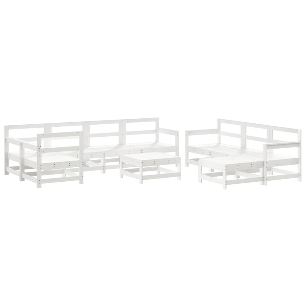 10-tlg. Garten-Lounge-Set mit Kissen Kiefernholz Imprägniert
