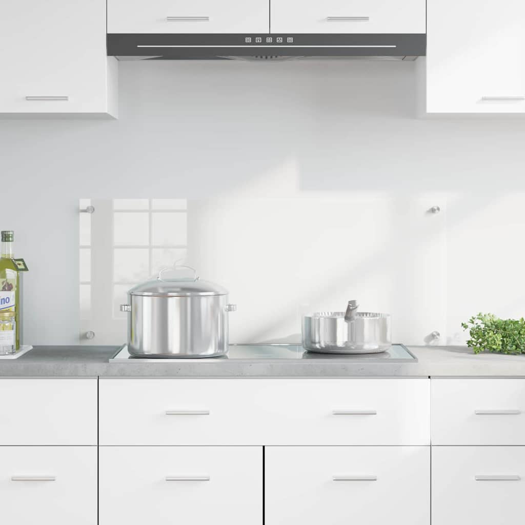 Küchenrückwand 2 pcs Weiß 70 x 40 cm Gehärtetes Glas