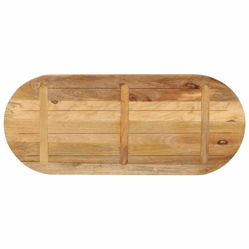 Tischplatte 110x40x2,5 cm Oval Massivholz Mango