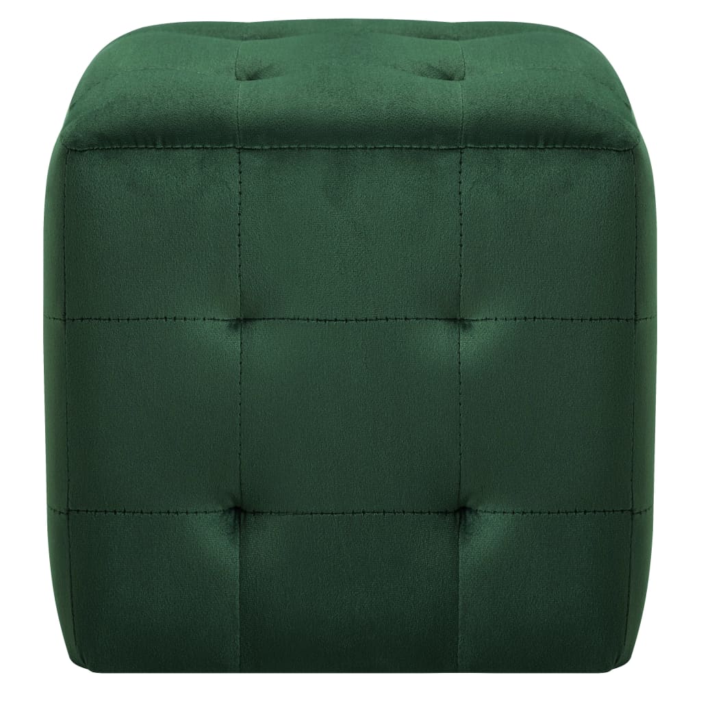 Pouf 2 Stk. Blau 30x30x30 cm Samtstoff