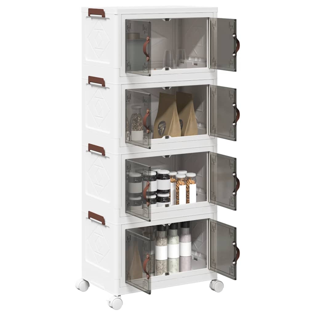 Aufbewahrungsbox mit Rädern Stapelbar 28 L 48,5x29,5x33 cm