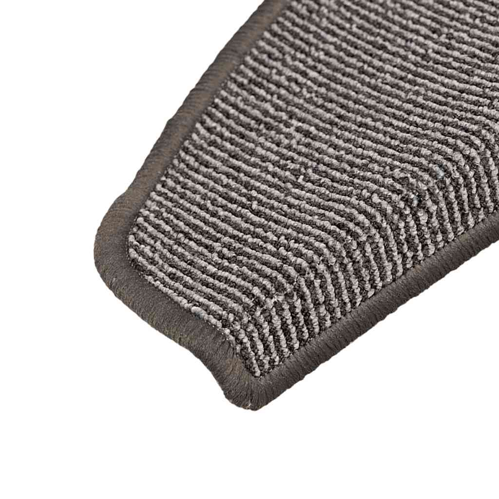 Stufenmatten 15 Stk. 56x17x3 cm Grau Halbrund