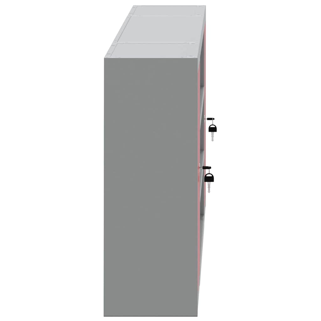 Werkzeugschrank mit Regal Schwarz und Grau 55 x 55 x 55 cm