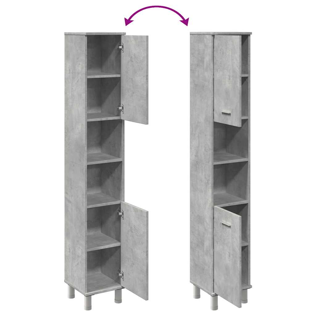 Badezimmerschrank Weiß 30x30x179 cm Holzwerkstoff
