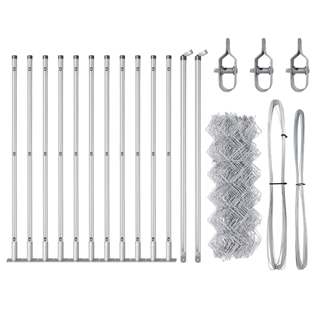 Outdoor Kettenglied-Zaun Erdfixierung 10 x 0,4 m Grün Netz