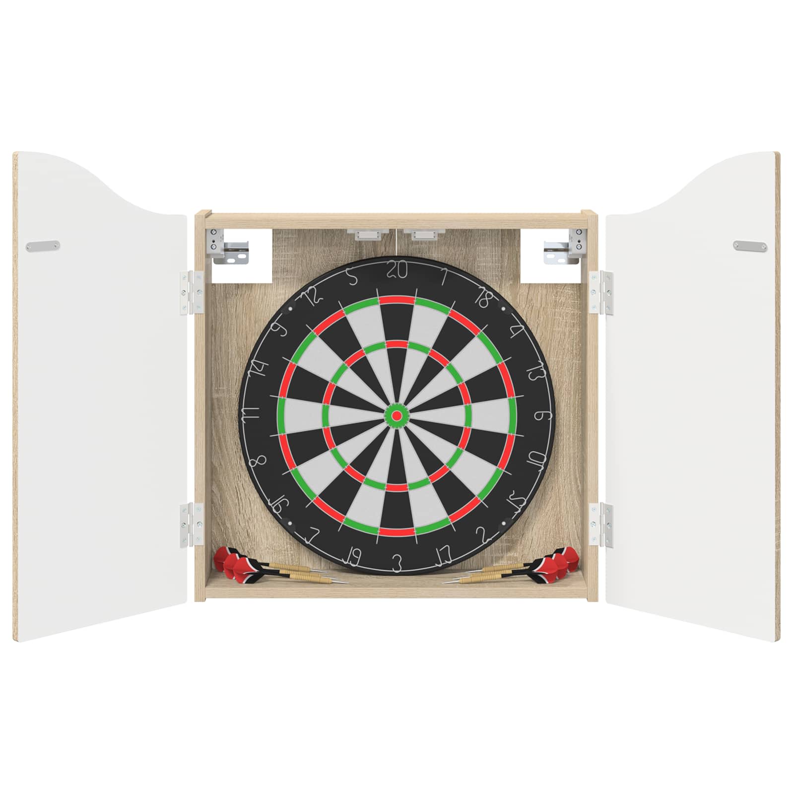 Dartboard Schrank Weiß 56 x 12 x 63 cm Holzwerkstoff