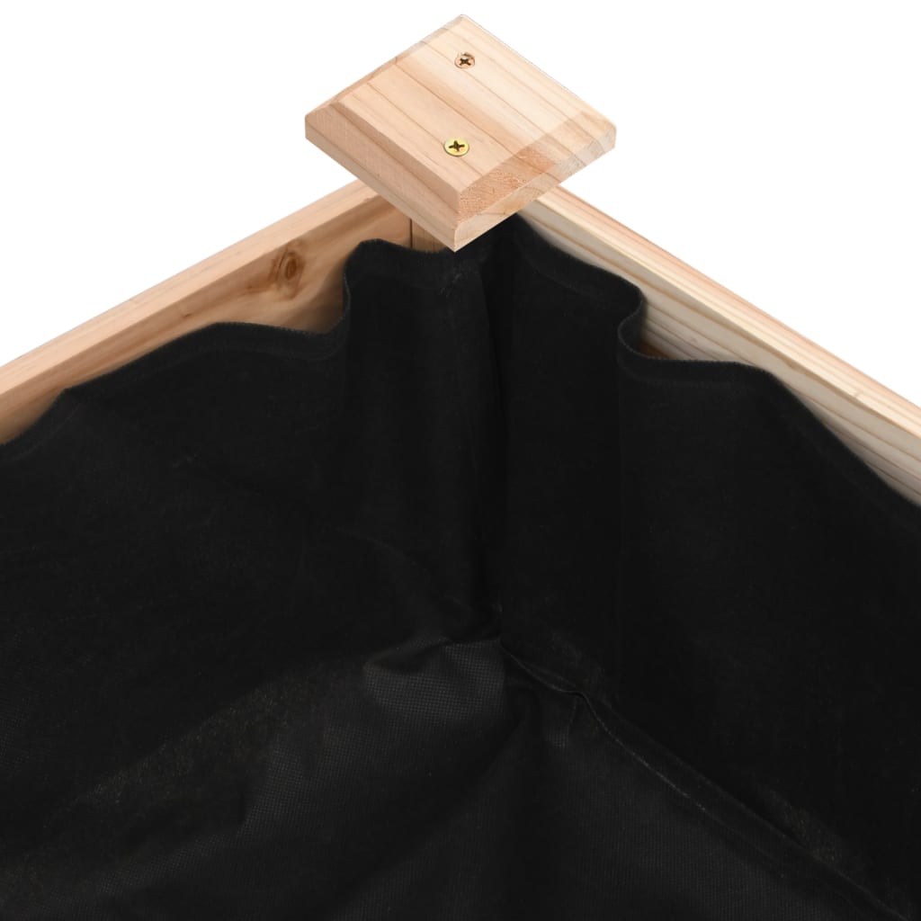 Hochbeet mit Einsatz Grau 120x45x25 cm Massivholz Tanne