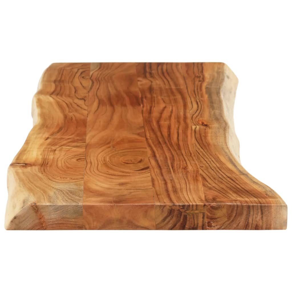 Tischplatte 40x40x2,5 cm Rechteckig Massivholz Akazie Baumkante