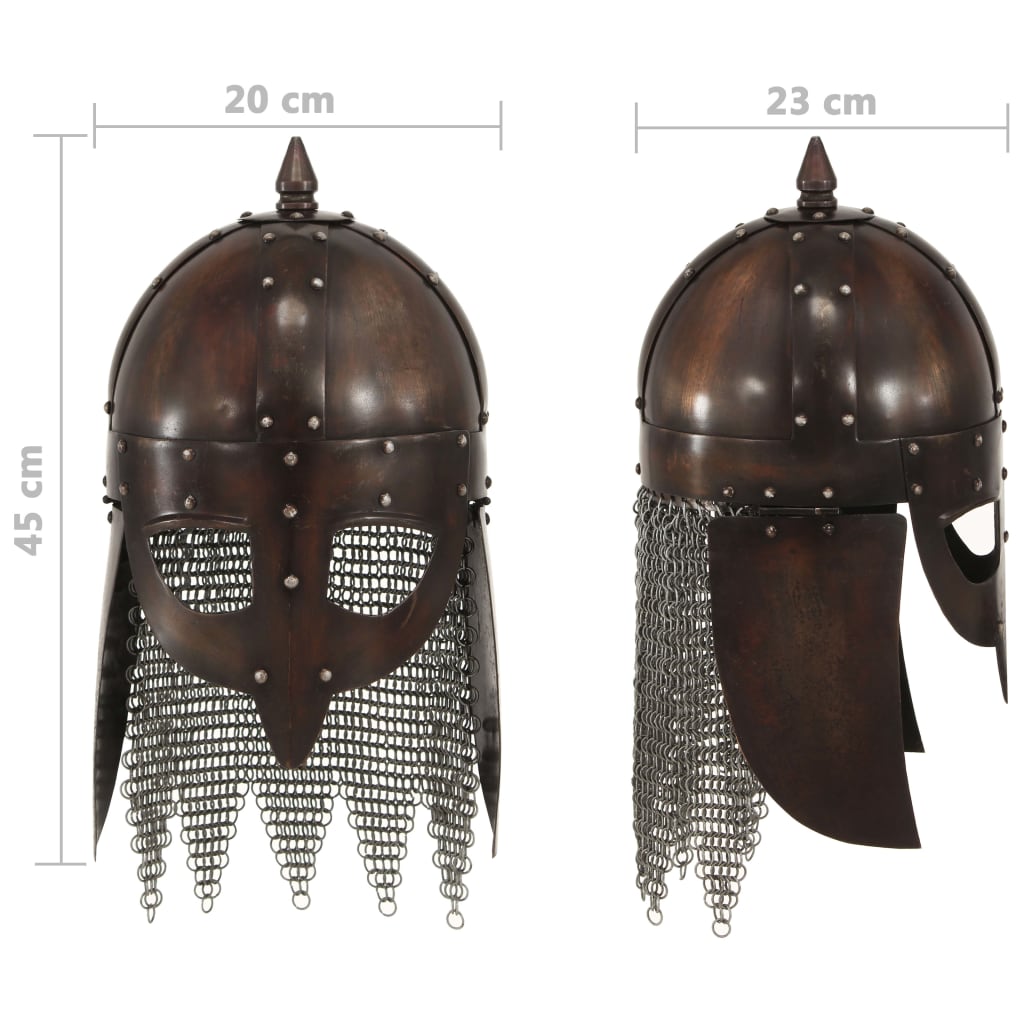 Preußische Pickelhaube Antik Replik für LARP Schwarz Stahl