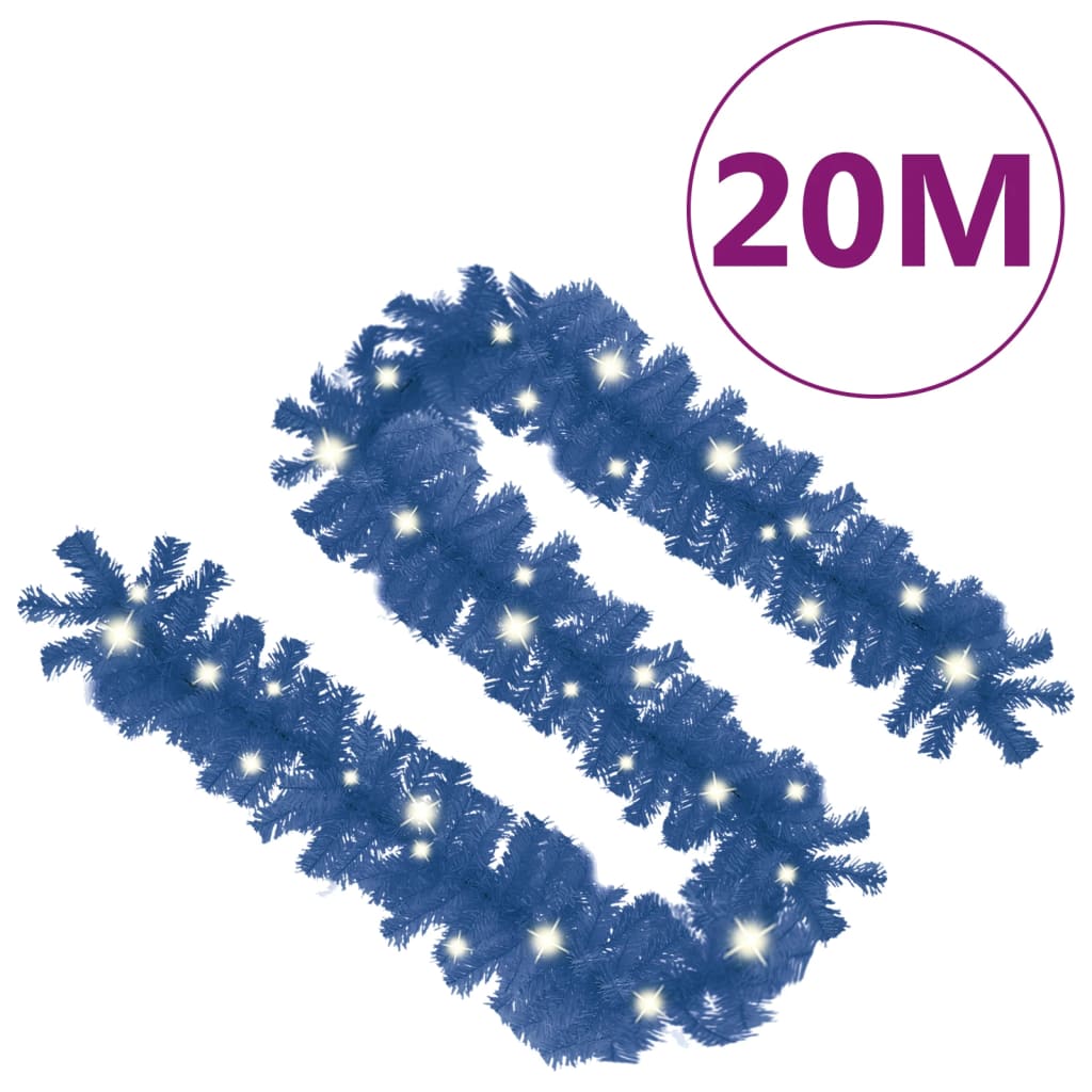 Weihnachtsgirlande mit LED 10 m Schwarz