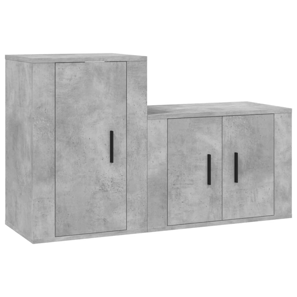 2-tlg. TV-Schrank-Set Weiß Holzwerkstoff