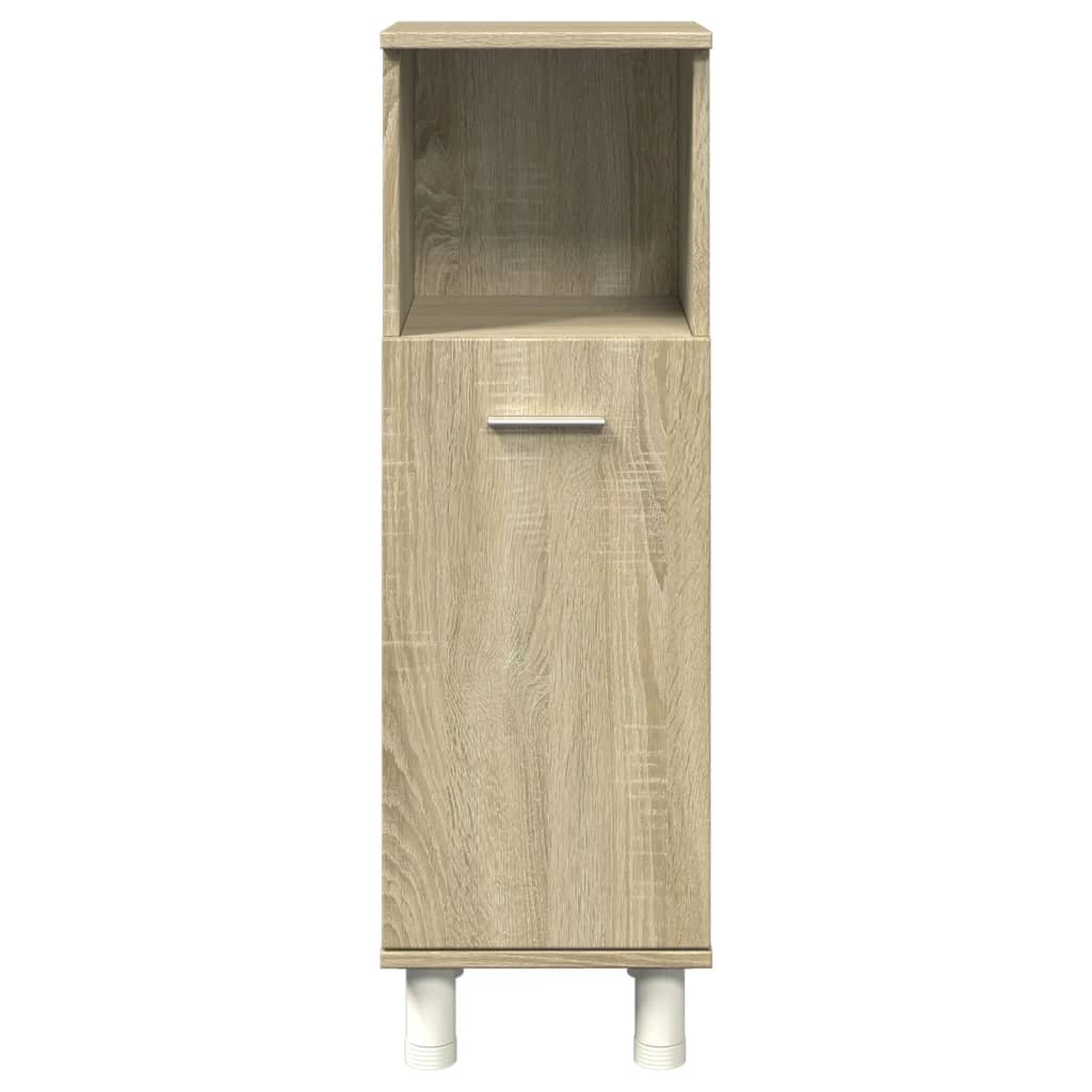 Badezimmerschrank Weiß 30x30x95 cm Holzwerkstoff