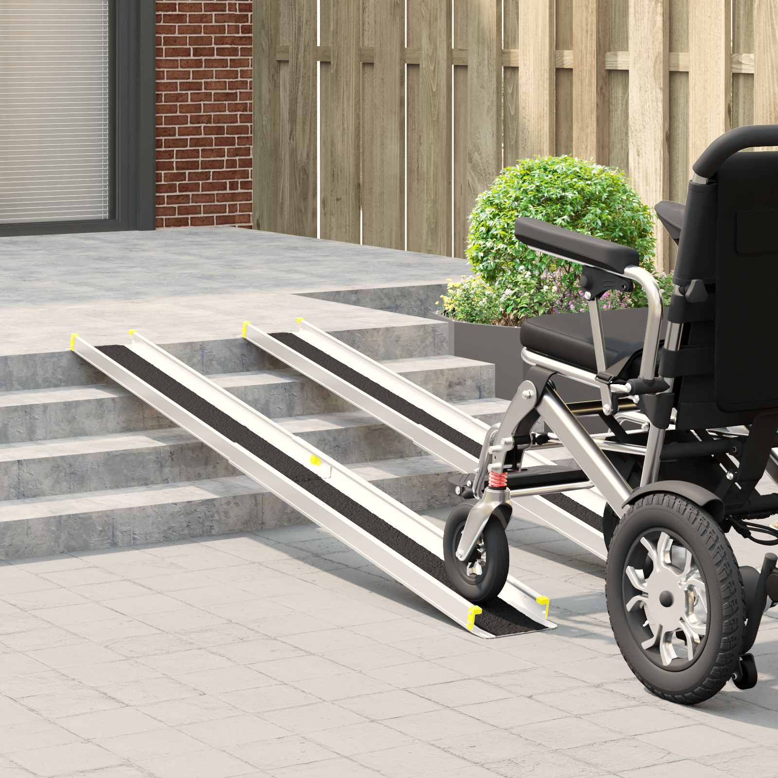 Rampe für Rollstühle 270 kg 2 pcs Schwarz 152 x 19 x 5,5 cm