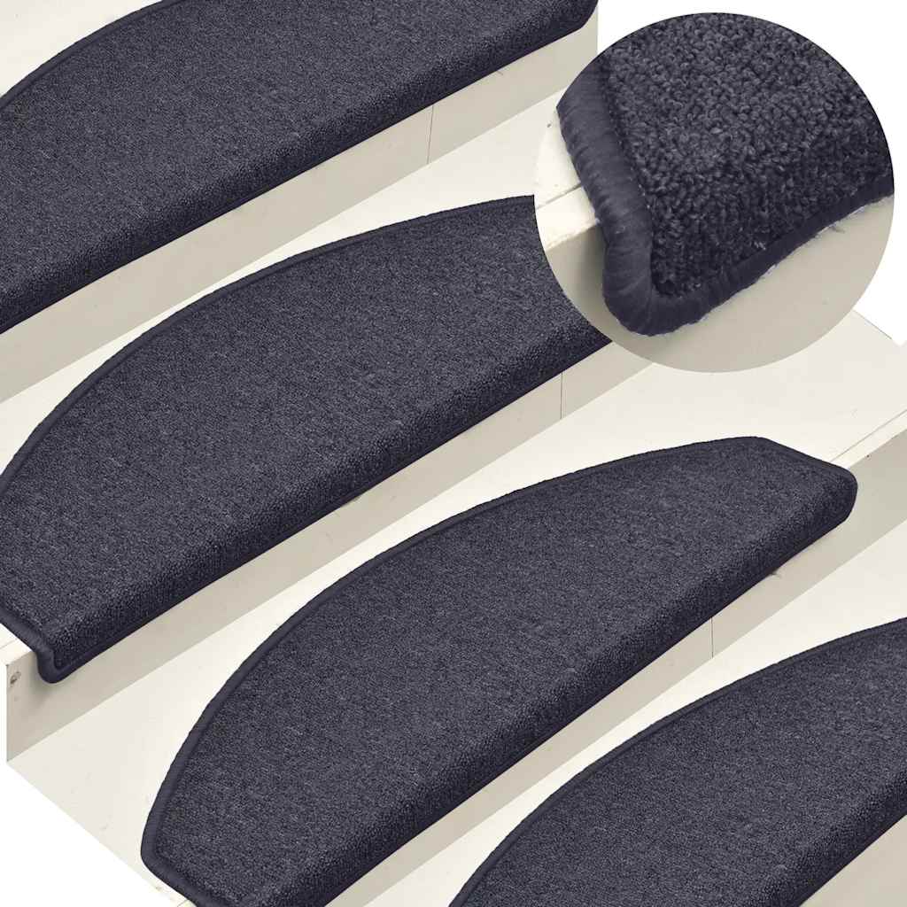 Stufenmatten 15 Stk. 56x17x3 cm Anthrazit Halbrund