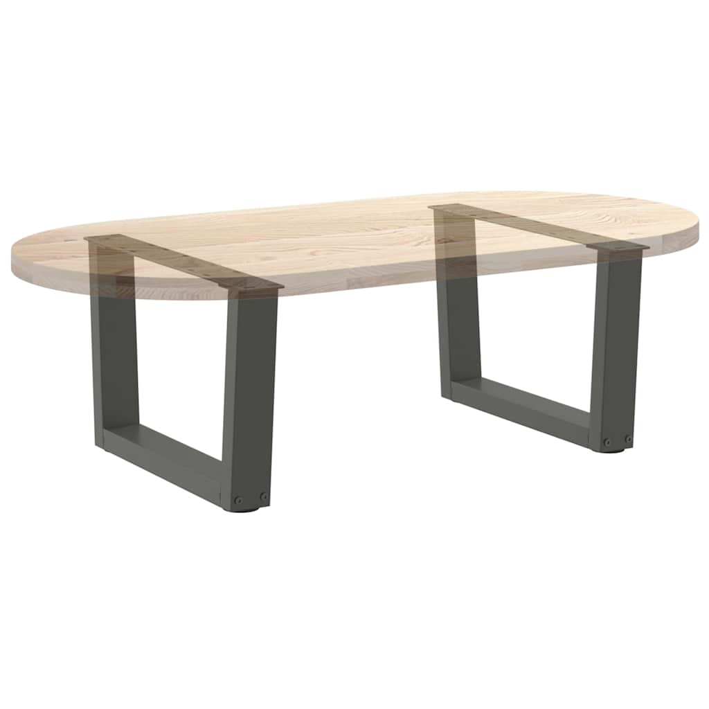 Couchtischbeine V-Form 2 Stück Schwarz 30x(30-31,3) cm Stahl