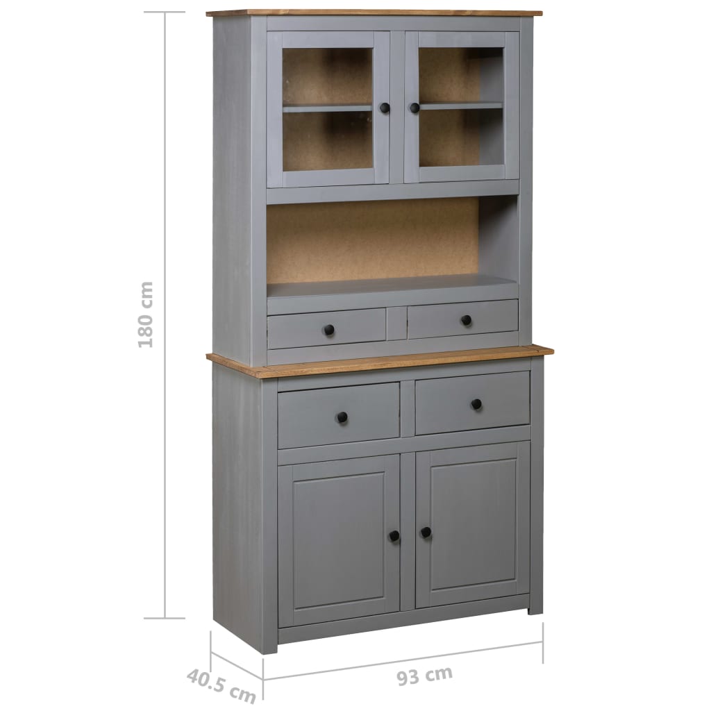 Highboard 93x40,5x180 cm Kiefernholz Panama