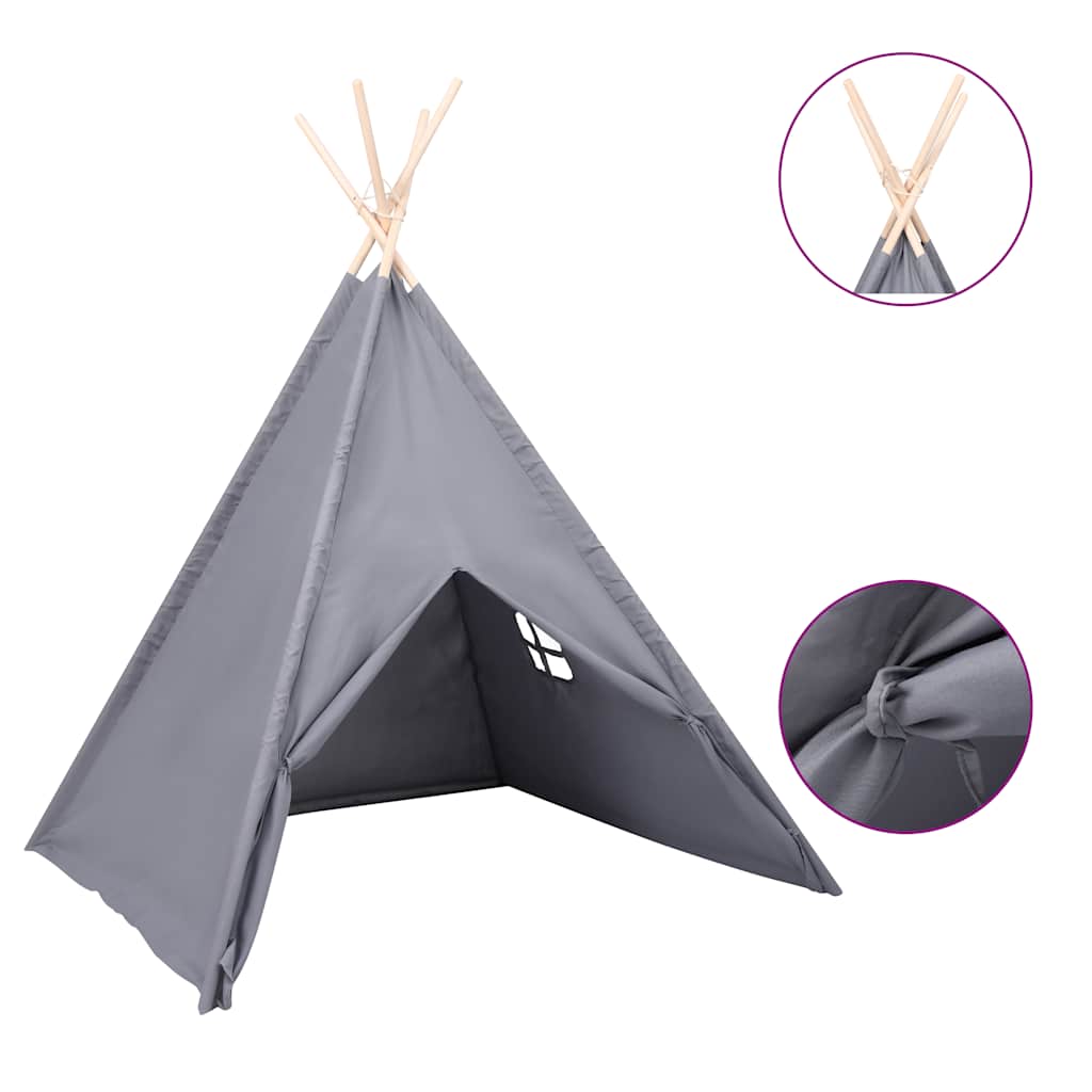 Kinder Tipi-Zelt mit Tasche Pfirsichhaut Rosa 120x120x150 cm