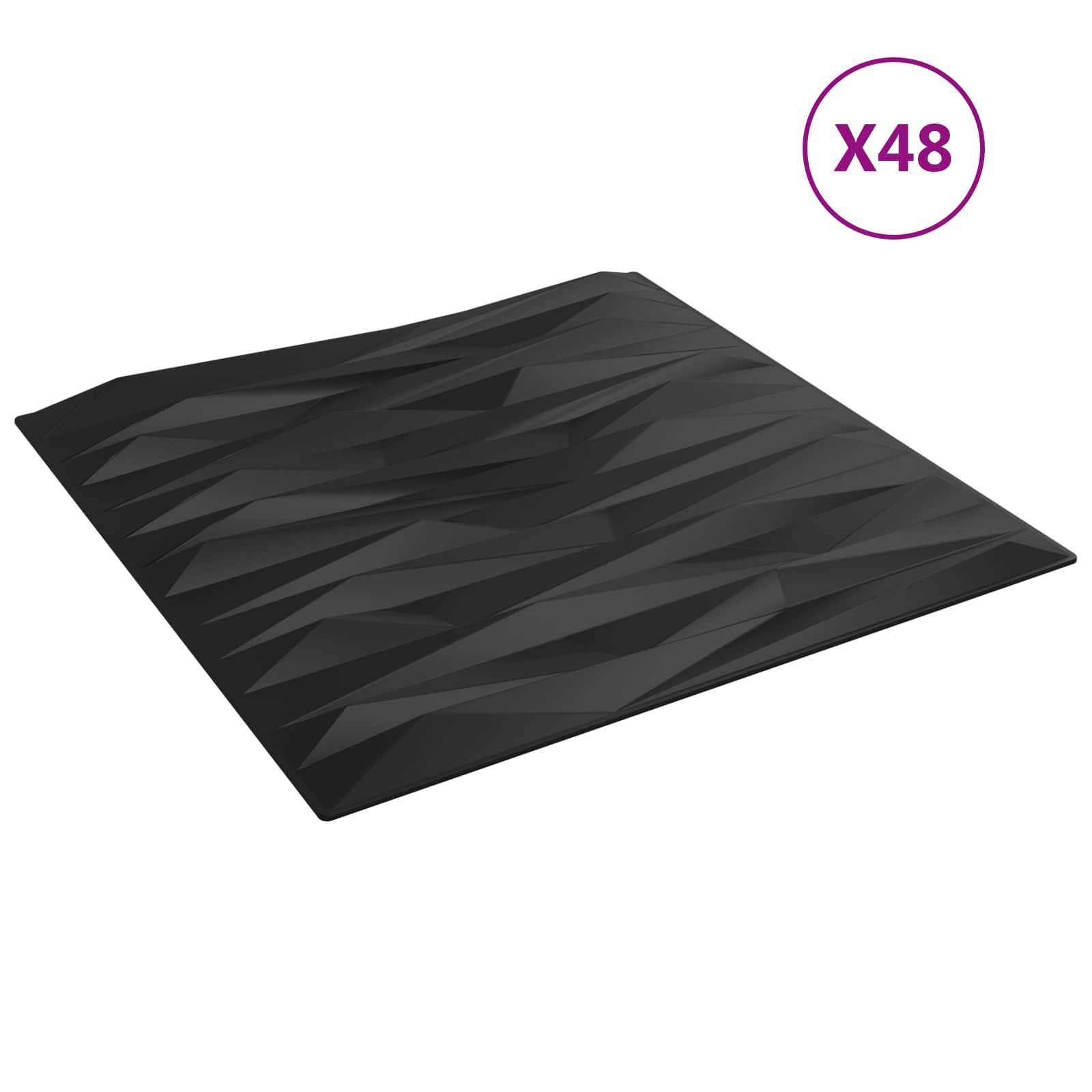 Wandpaneele 12 pcs Diamant Weiß 50 x 50 cm XPS Schaum