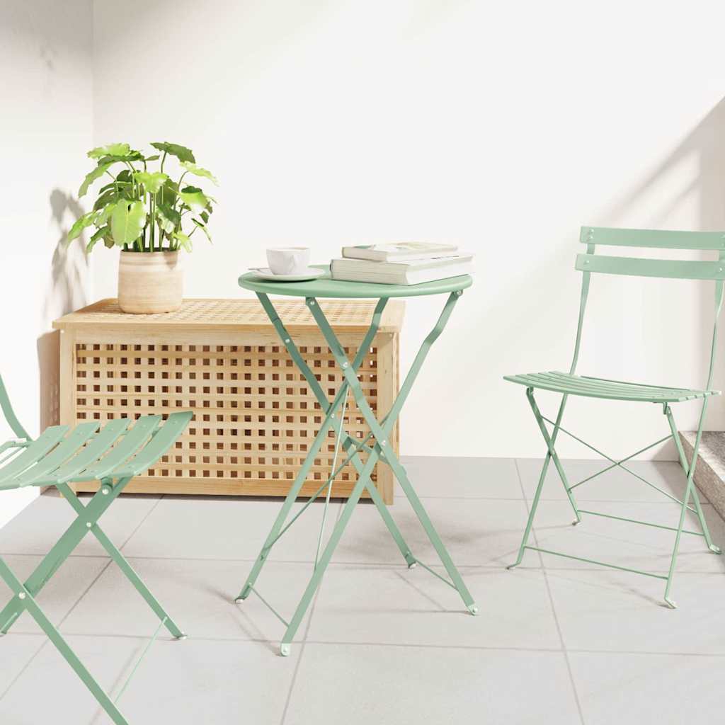 Bistrotisch Weiß Ø 50 x 71 cm Pulverbeschichteter Stahl